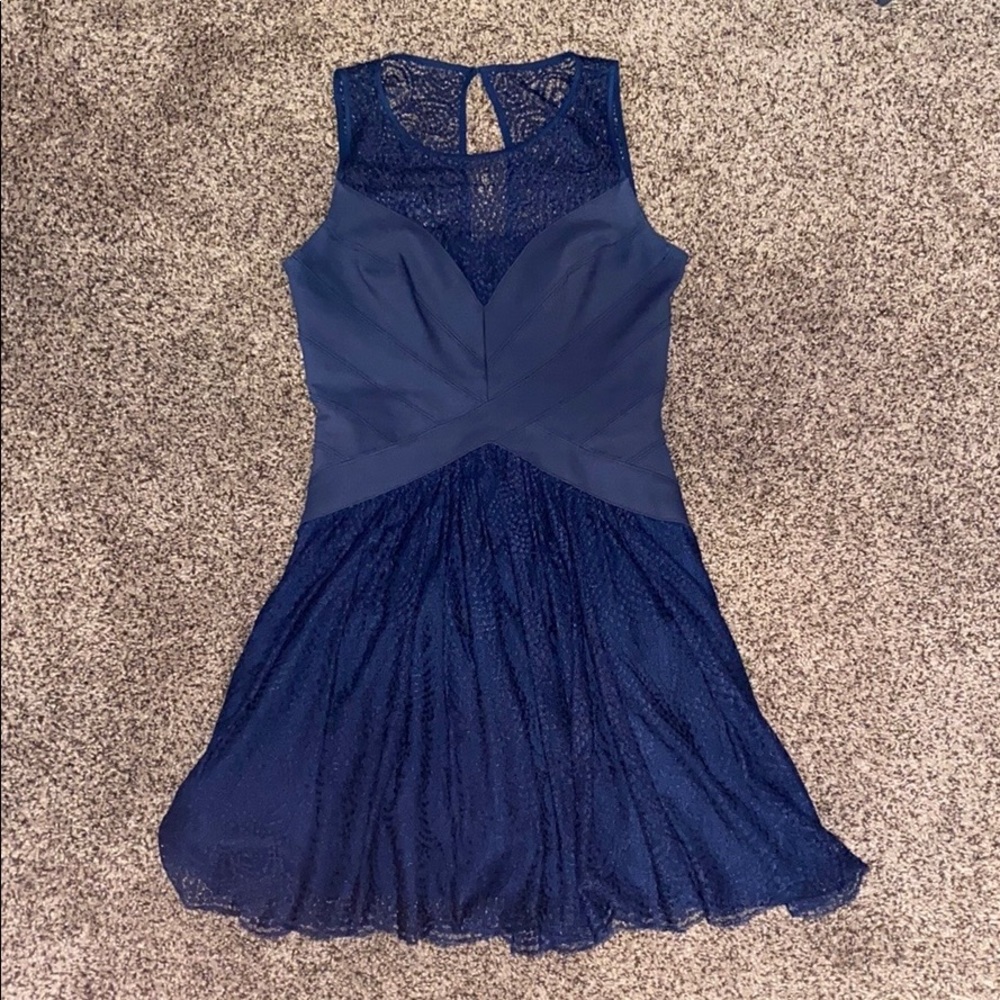 BCBG navy blue lace dress
